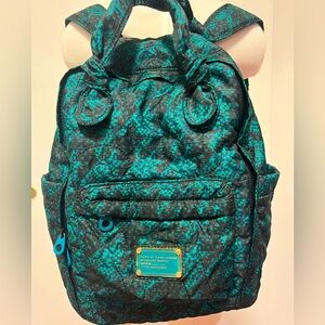 Marc by Marc Jacobs Quilted Nylon Puffer Backpack or Book Bag Digi Print
